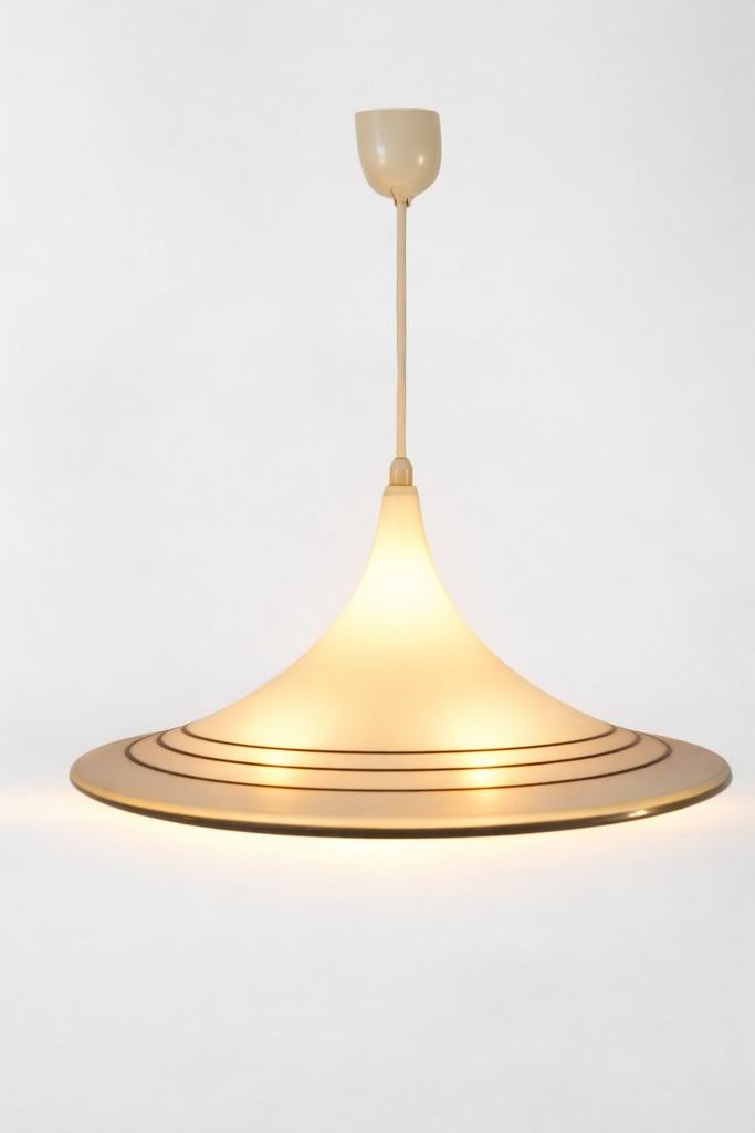 Vintage Meblo Heksenhoed Hanglamp, Huis en Inrichting, Lampen | Hanglampen, Ophalen, Kunststof, Gebruikt, Vintage