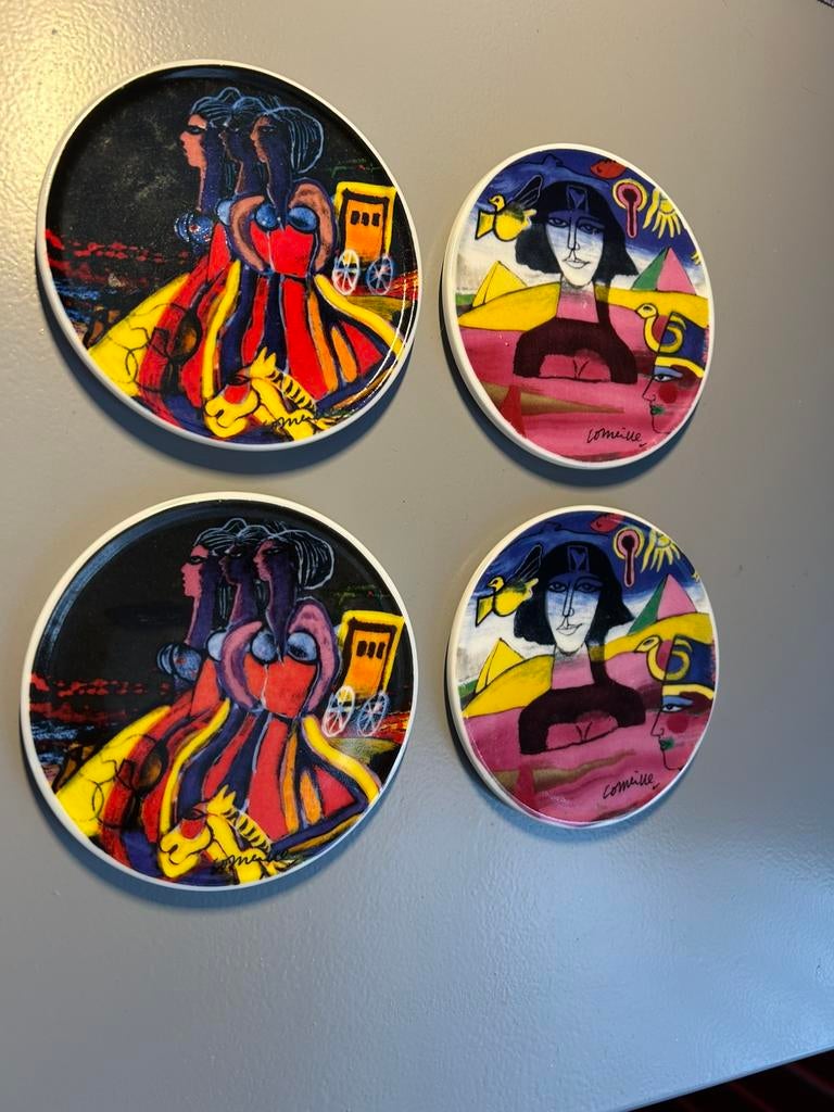 Corneille onderzetters “vrouwen “, Ophalen of Verzenden