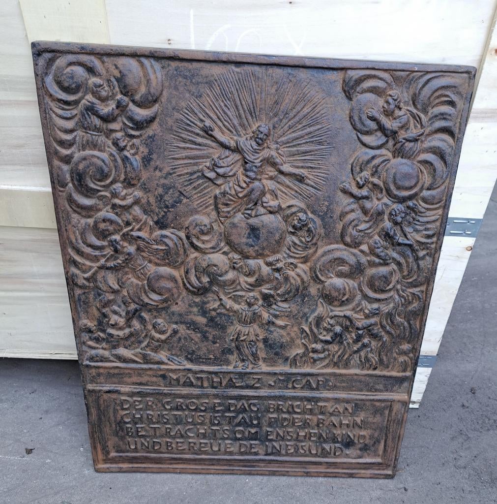 Ornament gietijzeren plaat religieus Ornament, Ophalen