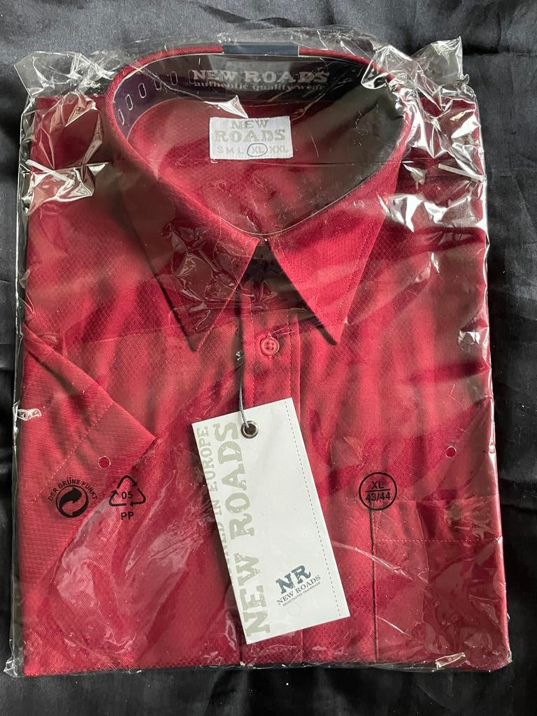 Nieuw New Roads overhemd maat 43/44, Kleding | Heren, Ophalen of Verzenden, Nieuw, Rood, Halswijdte 43/44 (XL)