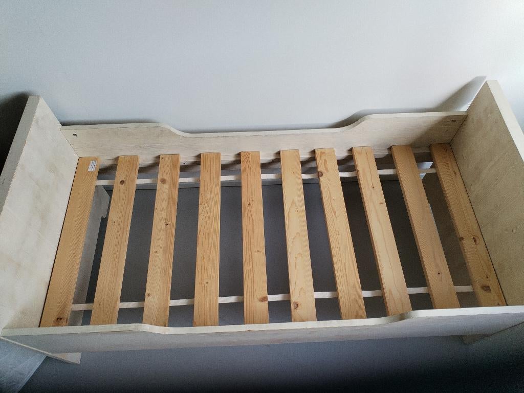 kinderbed, Kinderen en Baby's, Ophalen, Gebruikt, 70 tot 85 cm, 140 tot 160 cm