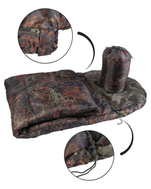 Mummy Slaapzak Flecktarn, Camo Slaapzak, Caravans en Kamperen, Slaapzakken, Miltec, Outdoorsportshop, Nieuw, Info@outdoorsportshop.nl