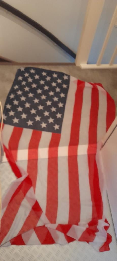 Sjaal amerikaanse vlag, Ophalen of Verzenden, Zo goed als nieuw, Maat 46/48 (XL) of groter, Carnaval