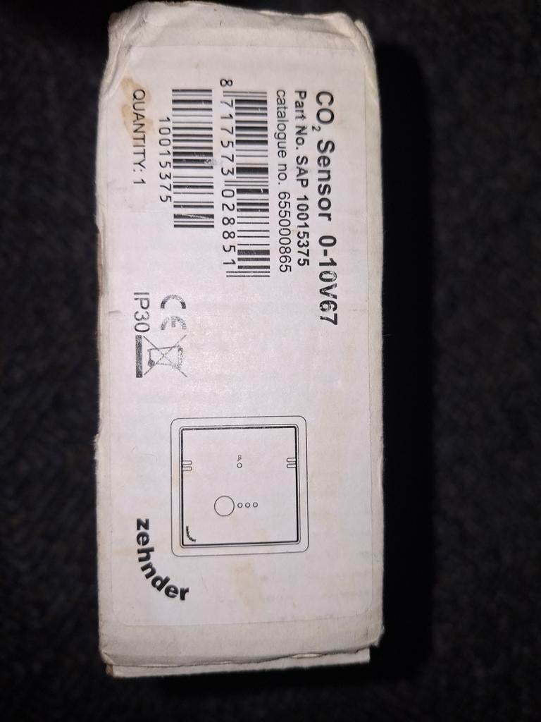 Zehnder Co2 Sensor 0-10 V, Ophalen of Verzenden, Nieuw