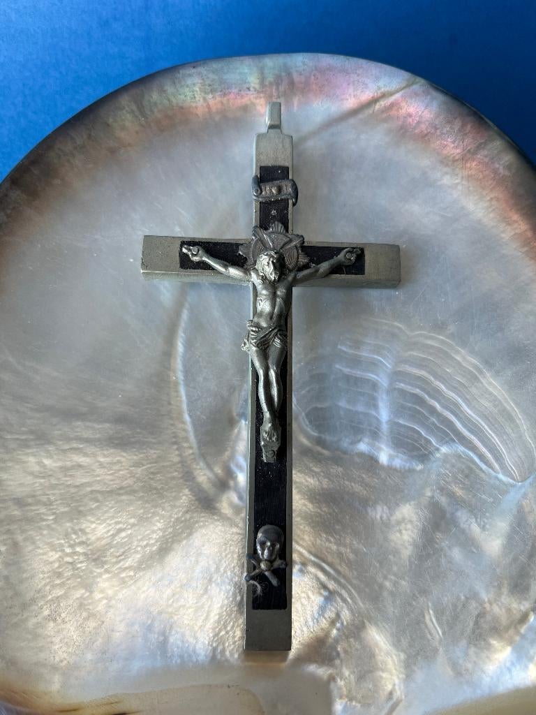 Oude hanger: kruis, corpus, crucifix, Antiek en Kunst, Antiek | Religie, Ophalen of Verzenden