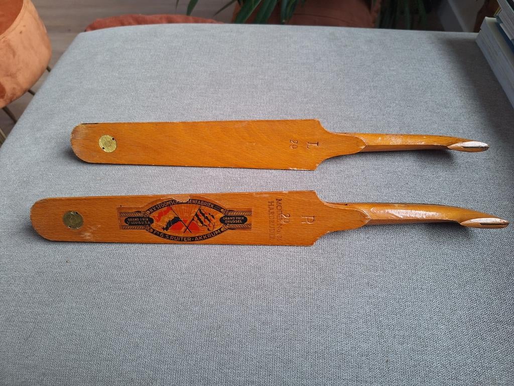 Vintage Houten Schaatsen - Decoratie, Ophalen of Verzenden