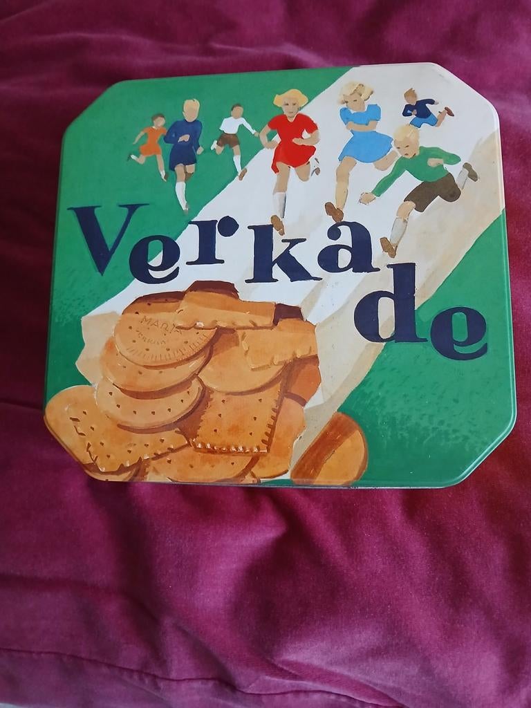 Verkade blik, Verzamelen, Ophalen of Verzenden, Zo goed als nieuw, Koek(jes), Verkade
