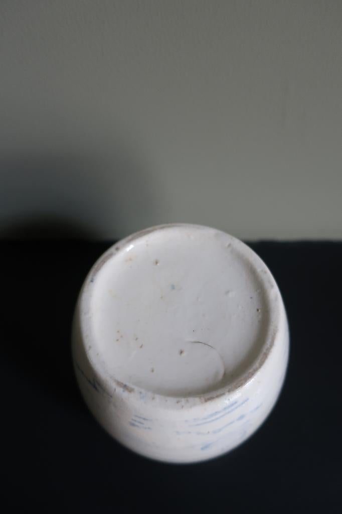 gemberpot - Aardewerk wit met blauwe tekening, Ophalen of Verzenden