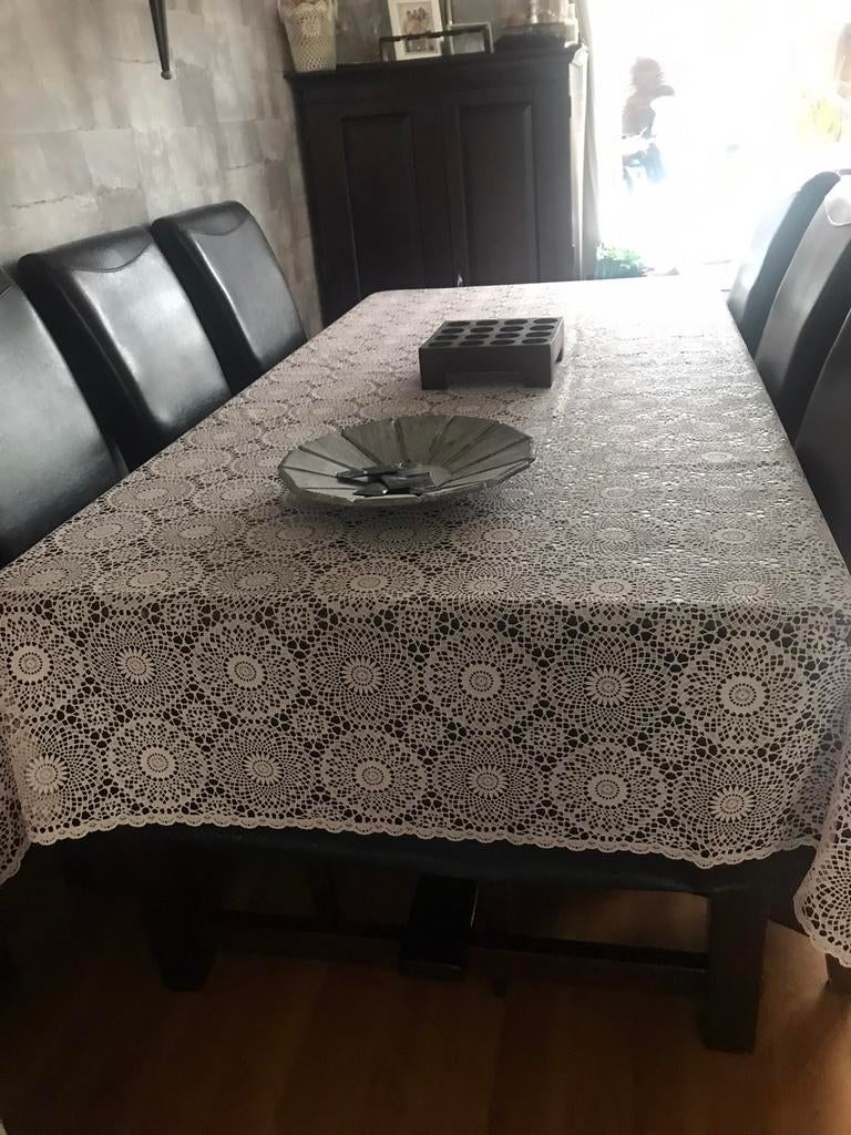 6 personen Eettafel maat 200 X 100, Huis en Inrichting, Tafels | Eettafels, 200 cm of meer, Zo goed als nieuw, Rechthoekig, 50 tot 100 cm