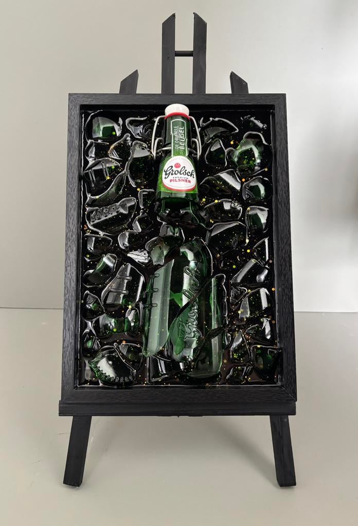 Grolsch beugel epoxy schilderij, Antiek en Kunst, Ophalen of Verzenden