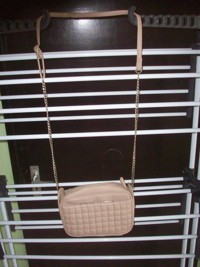 Damens schouder en handtas instelbaar, Ophalen, Nieuw, Beige, Leer