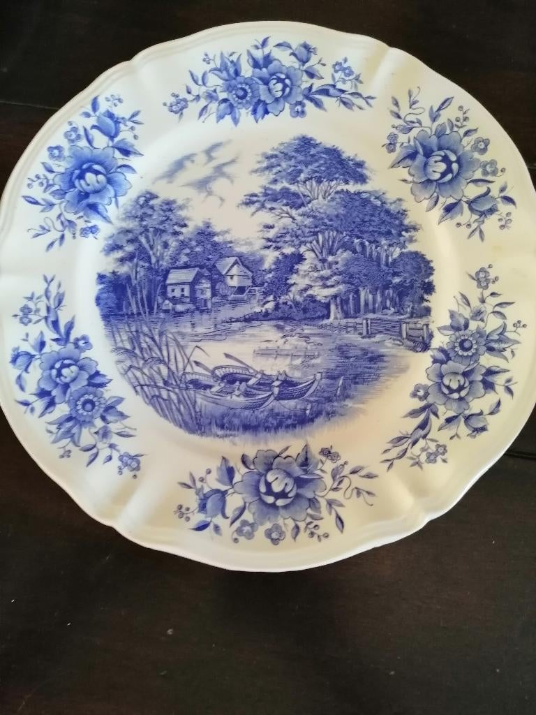 Sarreguemines romantic Bord, 32cm, Antiek en Kunst, Ophalen of Verzenden