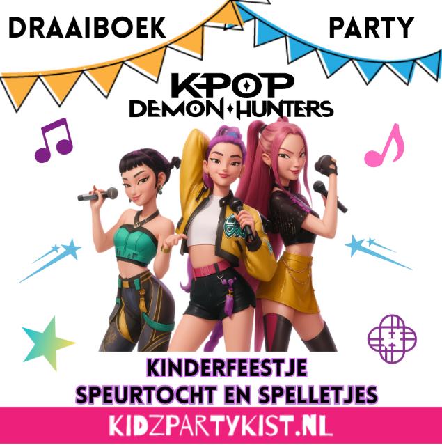 K-POP Demon Hunters feestje draaiboek, speurtocht en spellen, Ophalen, Nieuw