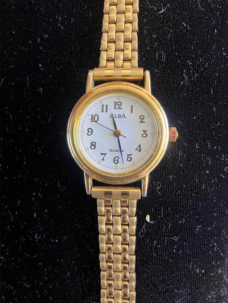 Vintage Seiko Doublé dames horloge, quartz, Alba, Polshorloge, Overige materialen, Ophalen of Verzenden, Zo goed als nieuw