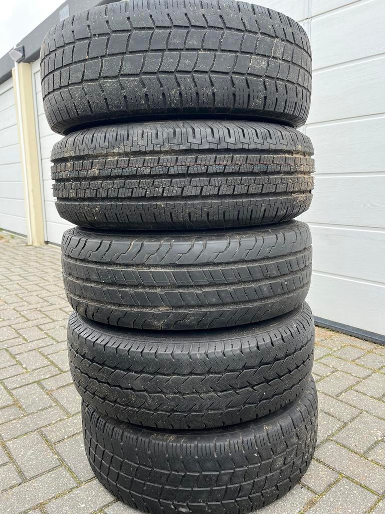5 stalen velgen + banden Ducato/Boxer/Jumper (5x118, ET68), Ophalen, 15 inch, Banden en Velgen, All Season