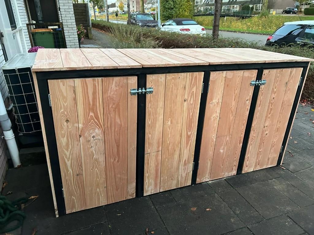 Douglas houten container ombouw, kliko hok, containerberging, Tuin en Terras, Tuinmeubel-accessoires, Ophalen, Nieuw