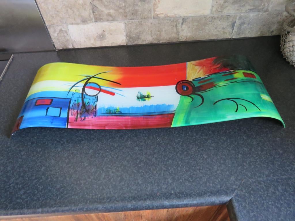 glas fruitschaal, Huis en Inrichting, Woonaccessoires | Schalen en Manden, Ophalen, Schaal, Rechthoekig, Glas