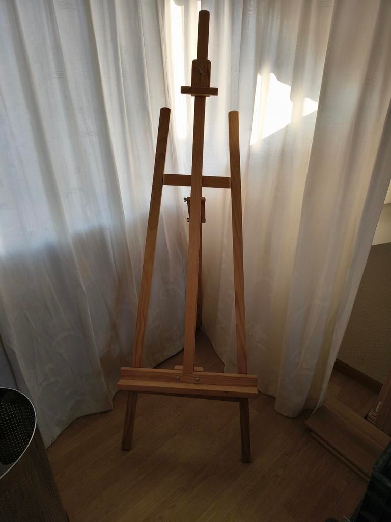 Grote houten schildersezel - Perfect voor kunstenaars, Hobby en Vrije tijd, Schilderen, Ophalen, Gebruikt, Ezel