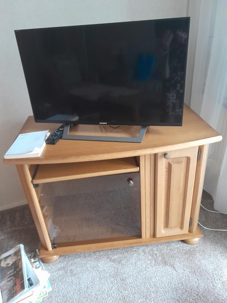 Blankeiken tv meubel, Ophalen, Gebruikt, Eikenhout