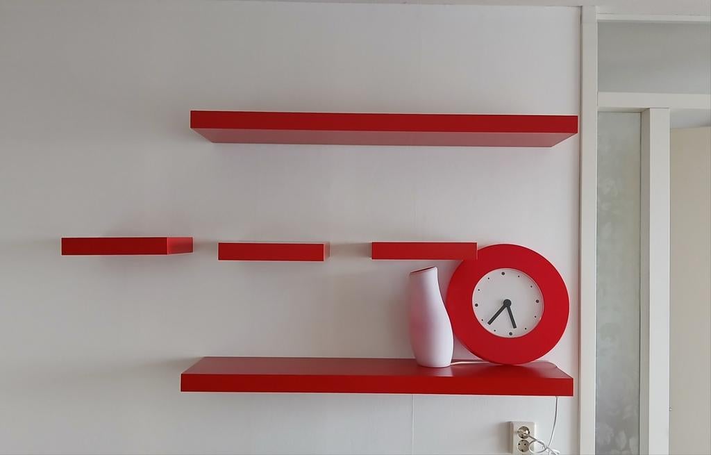 Rode Ikea Lack Wandplanken, Ophalen of Verzenden, Gebruikt