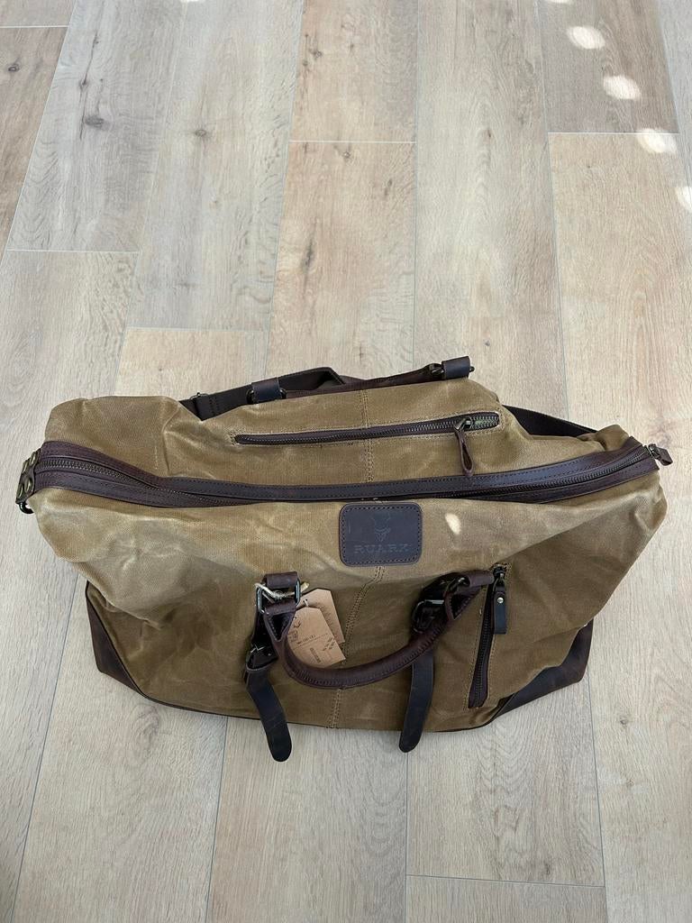 Ruark reistas XL khaki en leer, Ophalen of Verzenden, Zo goed als nieuw, 60 tot 80 cm, 35 tot 55 cm
