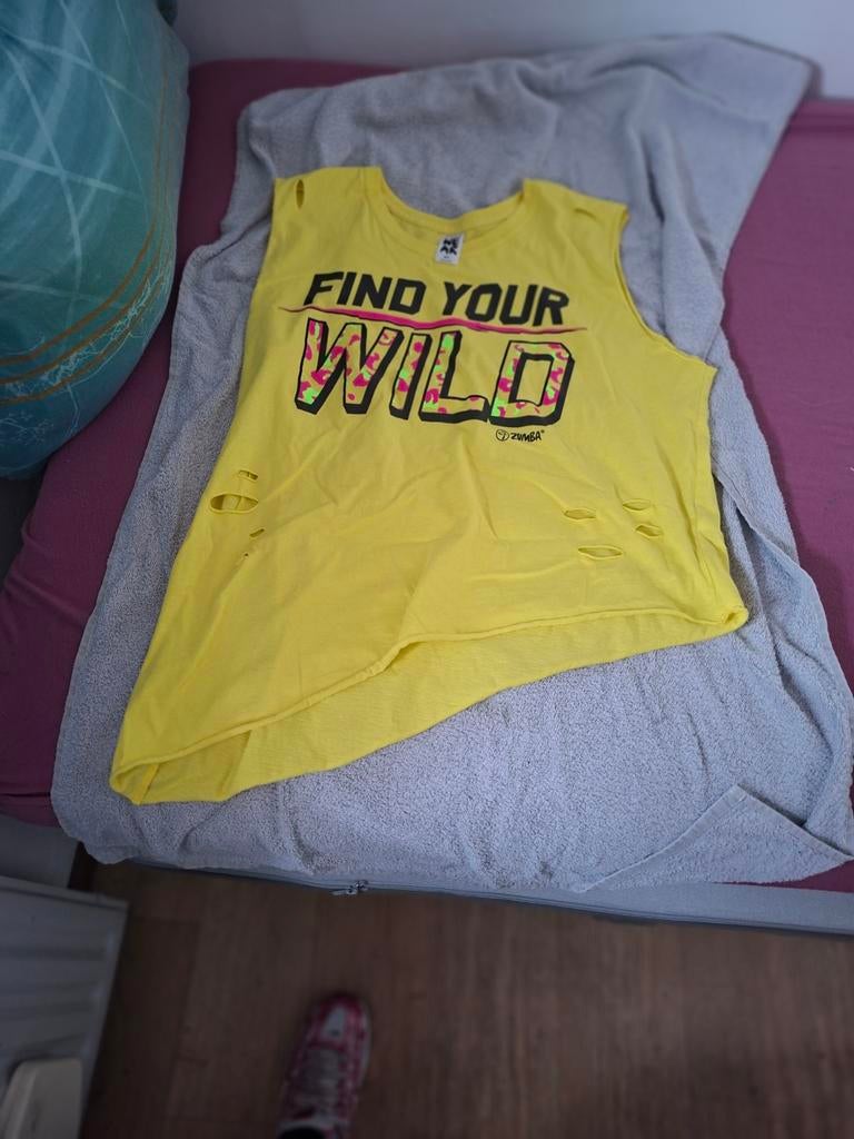 Zumba Find Your Wild top zonder mouwen, Kleding | Dames, Sportkleding, Ophalen of Verzenden, Geel, Fitness of Aerobics