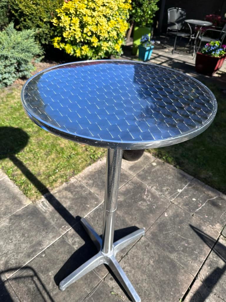 Statafel met rond tafelblad, Huis en Inrichting, Tafels | Statafels, Gebruikt, Ophalen