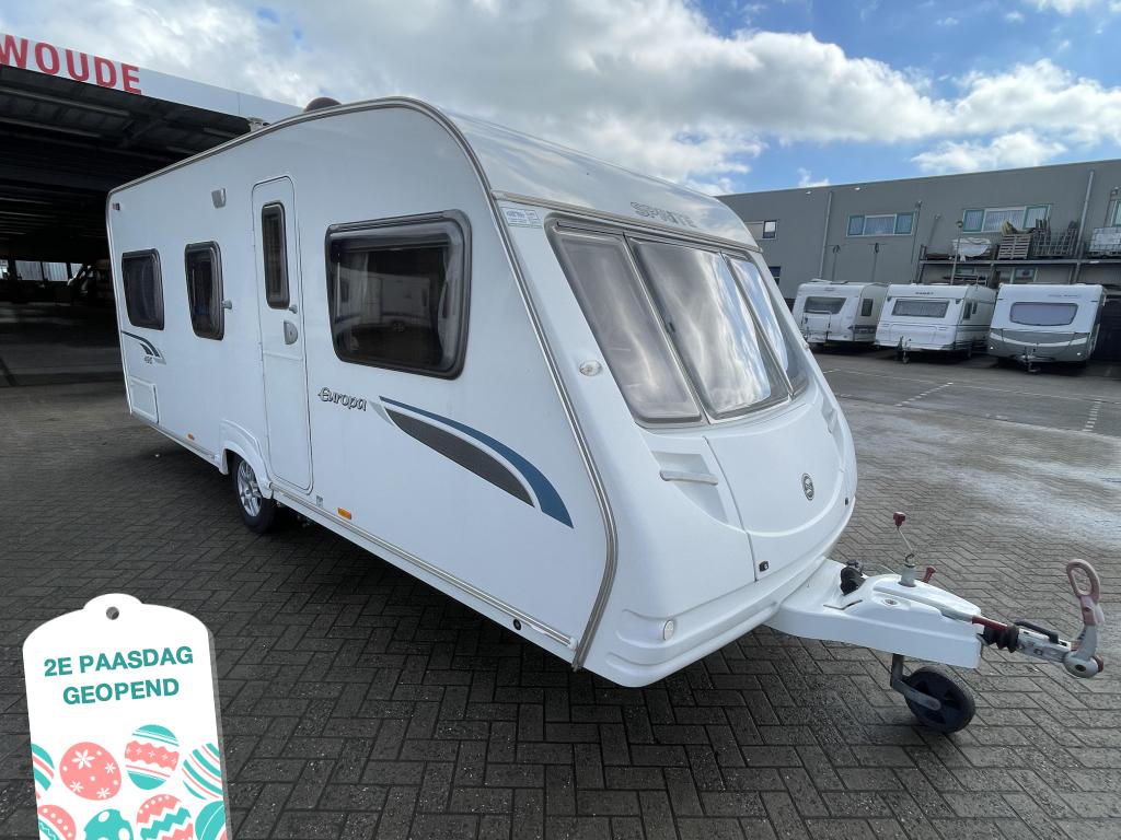Sprite Europa 495 Mover, Voortent Fransbed, Rondzit, Bedrijf, Dwarsbed, 5 tot 6 meter