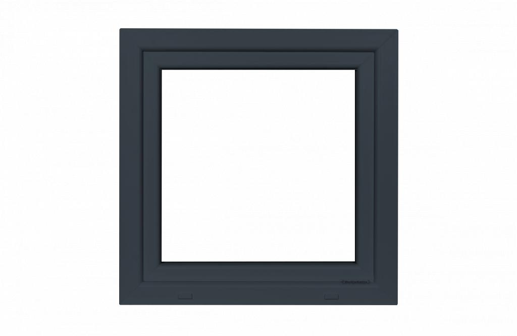 Kunststof antraciet draaikiep kozijn b80 x h80 RAL7016, Niet ingevuld, Kunststof, Raamkozijn, Niet ingevuld