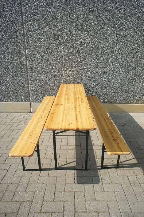 Biertafel, bierbank, bierset huren, te huur, verhuur Ermelo., Hobby en Vrije tijd, Feestartikelen | Verhuur, Ophalen, Zo goed als nieuw