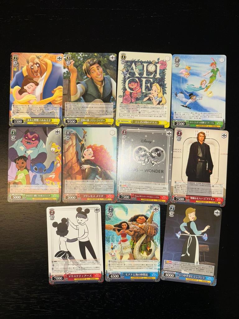 Weiss Schwarz Disney 100 Years of Wonder U + C, Ophalen of Verzenden, Zo goed als nieuw