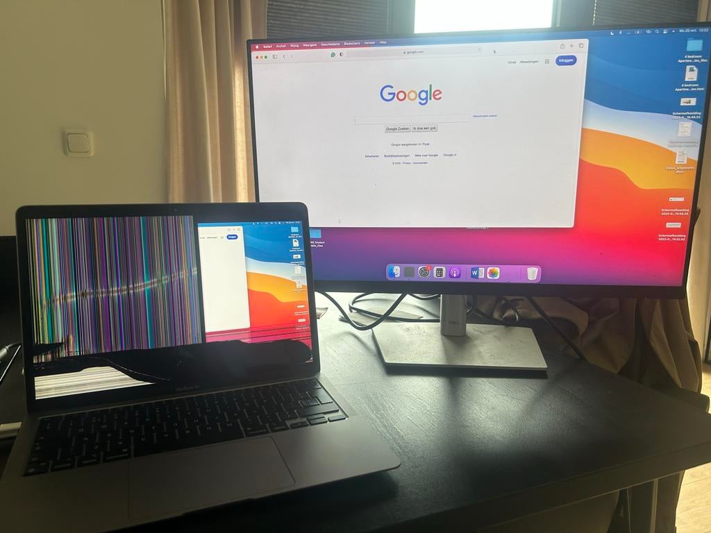 MacBook Air 13" M1 (2020) - Defect scherm, werkt extern, Ophalen, 256 GB, 8 GB, 13 inch