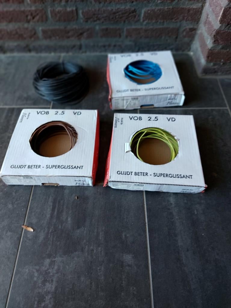 Installatiedraad VOB 2.5 VD - diverse kleuren, Ophalen of Verzenden, Nieuw, Kabel of Snoer