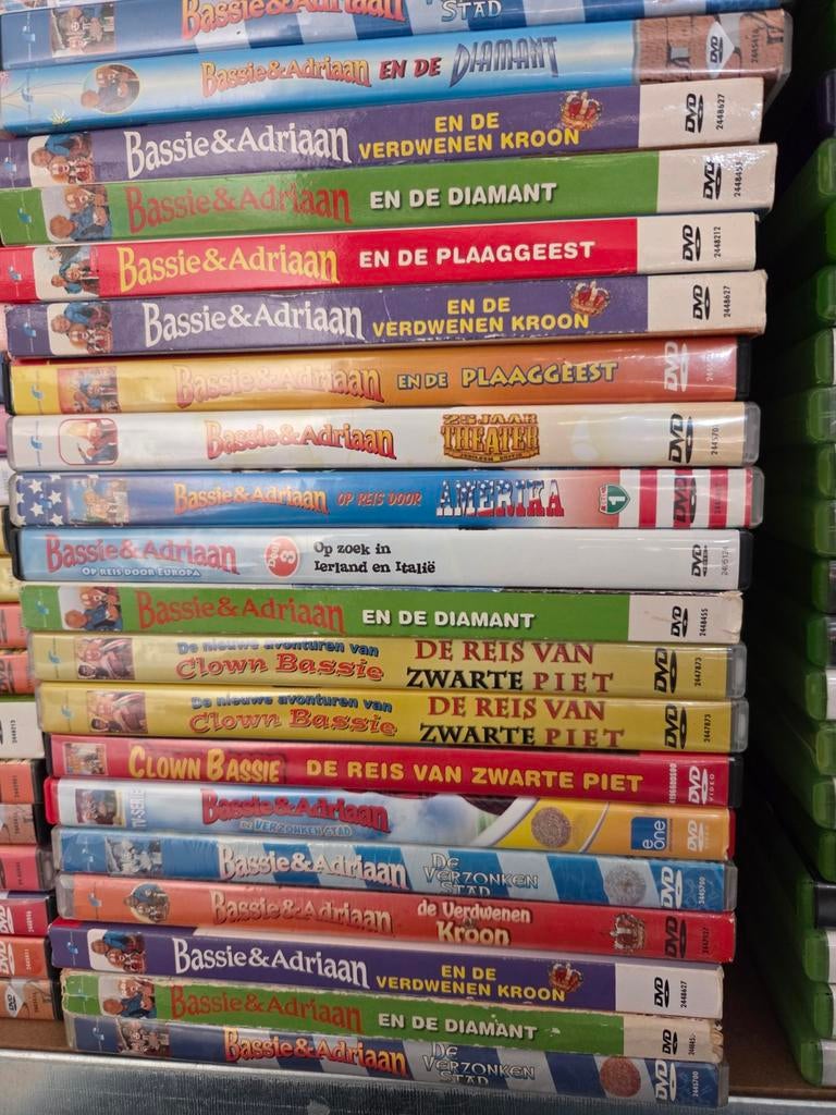 Bassie en Adriaan - Grote verzameling dvd's, Cd's en Dvd's, Dvd's | Kinderen en Jeugd, Alle leeftijden, Ophalen of Verzenden, Zo goed als nieuw