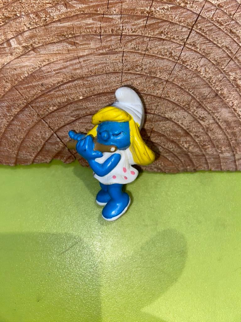 Smurfen smurf smurfin met dwarsfluit, Ophalen of Verzenden, Gebruikt, Verschillende Smurfen