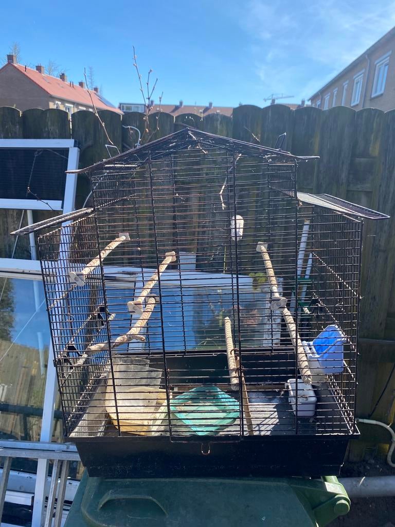 Te koop Parkieten kooi papegaai, Ophalen of Verzenden, Zo goed als nieuw, Metaal, Vogelkooi