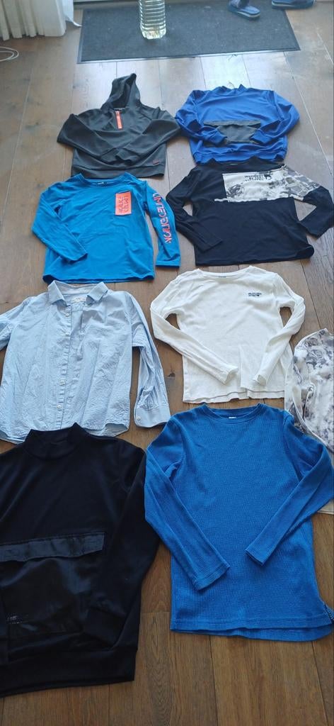 9 truien en longsleeves maat 146/152, Ophalen of Verzenden, Zo goed als nieuw, Jongen, Setje