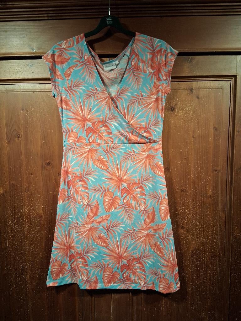 leuke jurk rood lichtblauw S Trend One, Overige kleuren, Ophalen of Verzenden, Zo goed als nieuw, Maat 36 (S)