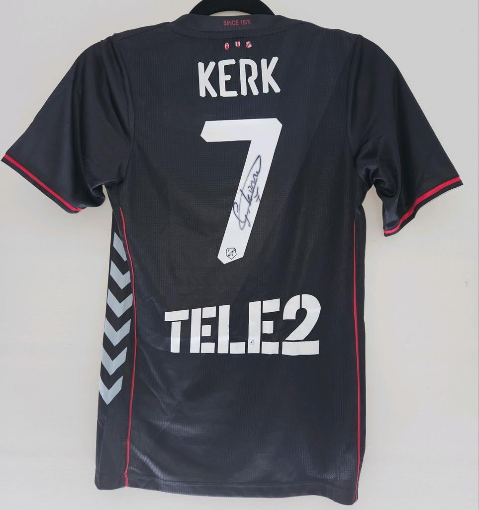 Fc utrecht shirt Gyrano Kerk gesigneerd, Maat S, Verzenden, Zo goed als nieuw, Shirt