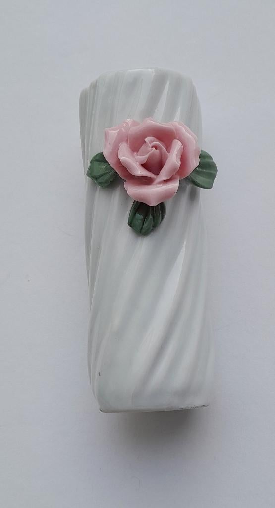 Mini keramiek met roos, Ophalen of Verzenden