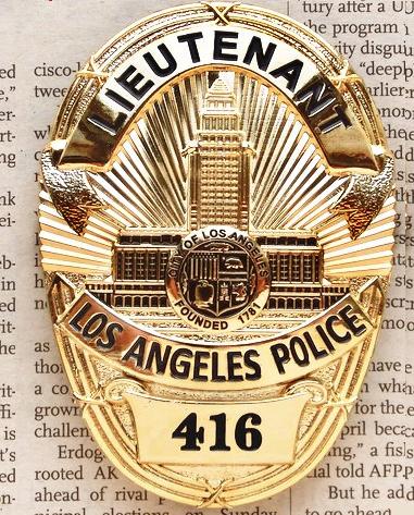 Lieutenant LADP Badge / Agent Politie USA Police Broche, Verzamelen, Verzenden, Nieuw