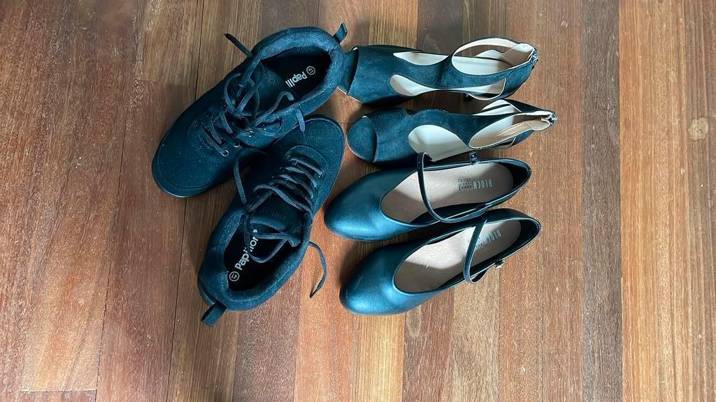 Zwarte salsa dansschoenen., Zwart, Dansschoenen, Ophalen of Verzenden, Zo goed als nieuw