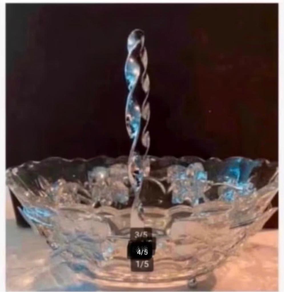 Mooie glazen schaal in metalen houder jaren ‘60, Schaal, Ophalen of Verzenden, X, Ovaal