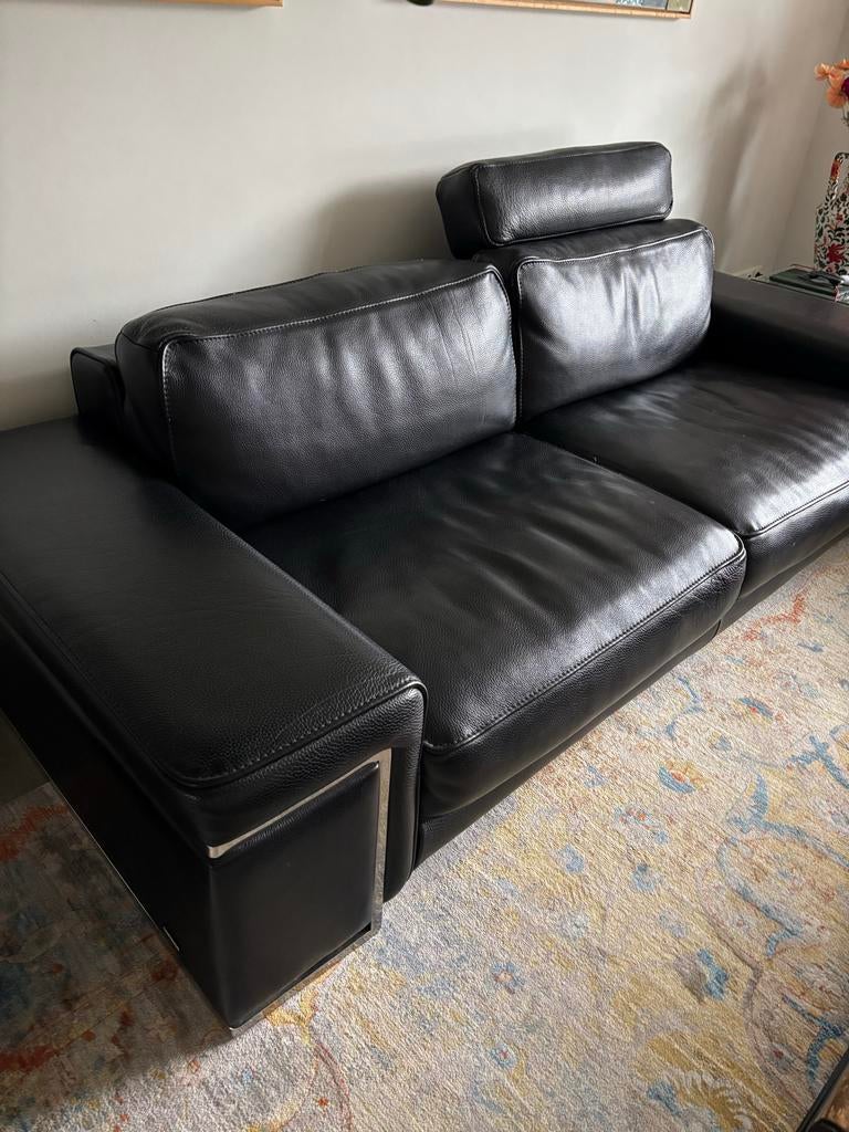 2 Leren banken., Ophalen, Gebruikt, Leer, Rechte bank