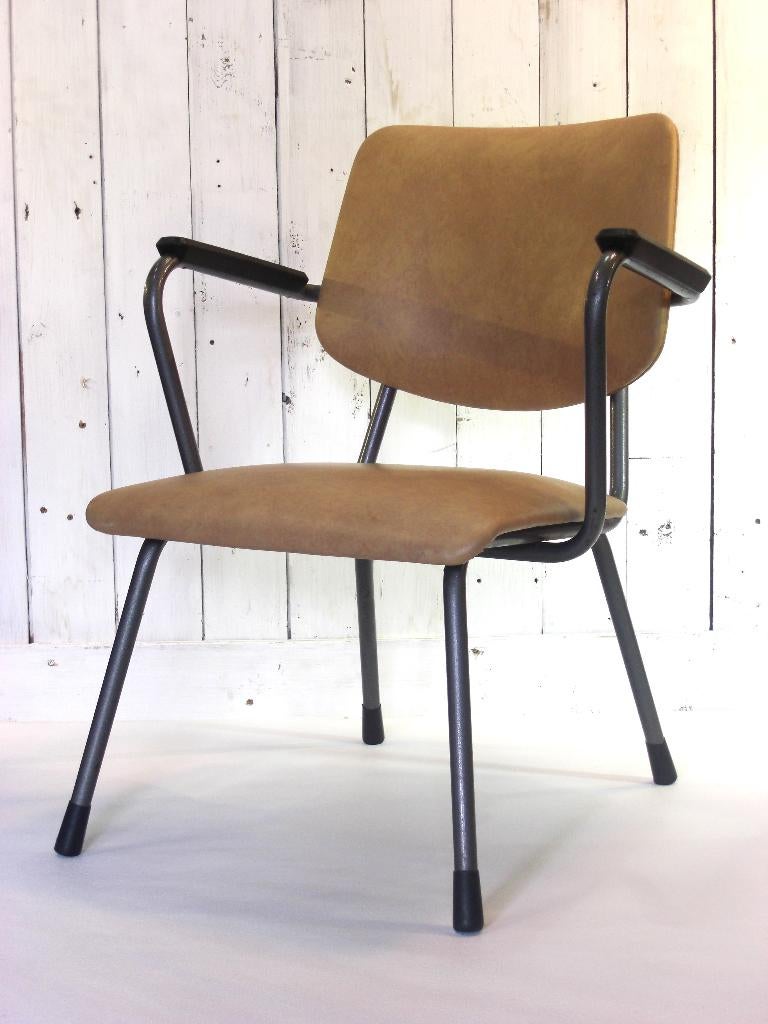 Gispen fauteuil vintage armstoel gispen-design, Ophalen, Gebruikt, Minder dan 75 cm, Overige materialen