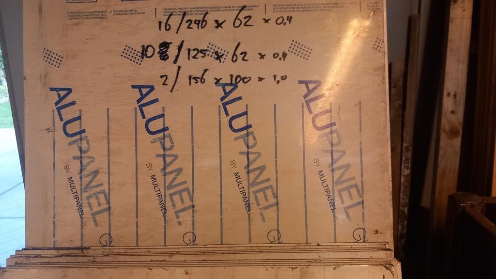 Alupanel,trespa,volkern platen in diverse maten - zie foto's, Doe-het-zelf en Verbouw, Platen en Panelen, Ophalen, Gebruikt, Overige materialen