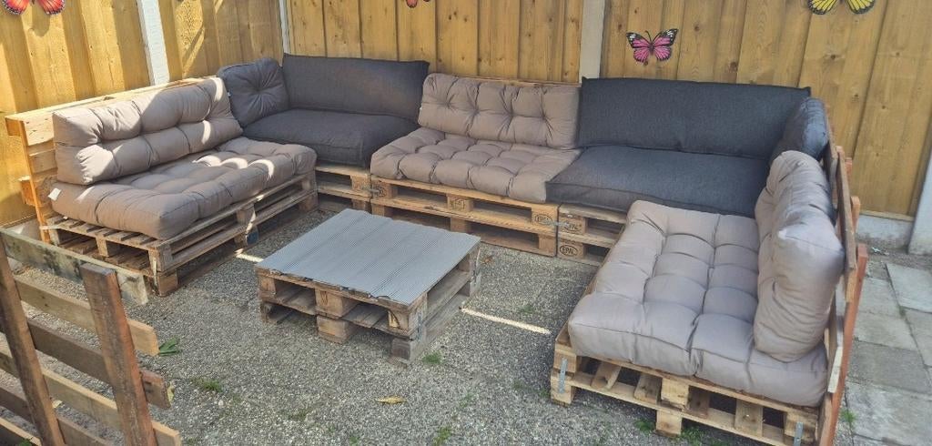 5 set pallet kussens en 2 zij kussens  (zgan), Ophalen of Verzenden, Overige materialen