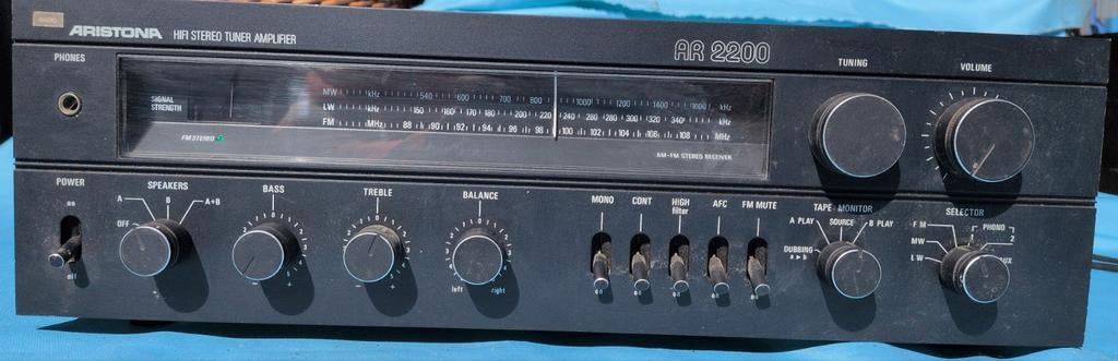 Vintage Aristona AR2200 radio-versterker - Ongetest, Gebruikt, 120 watt of meer, Stereo, Ophalen