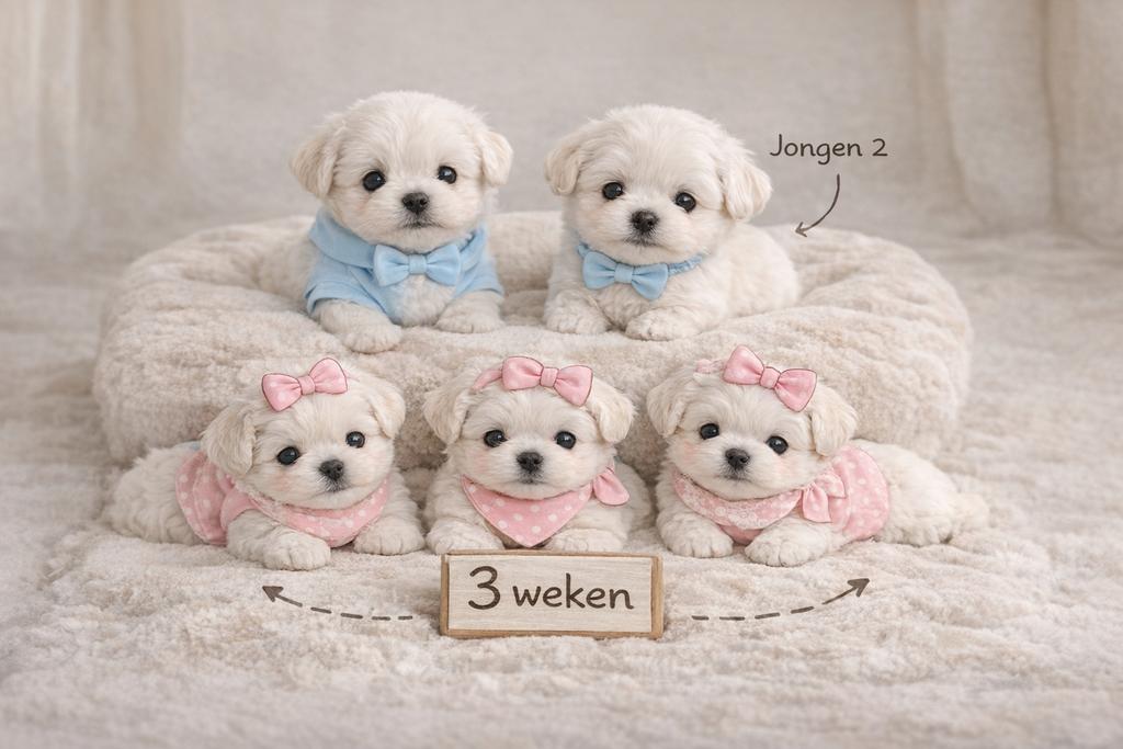 Mini Maltezer, Dieren en Toebehoren, Ophalen, Zo goed als nieuw