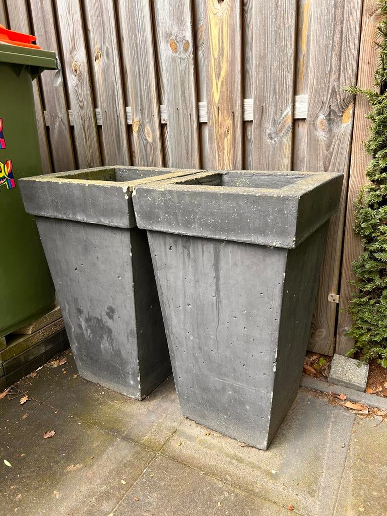 Betonnen tuinpotten 78x46x46, Gebruikt, Minder dan 60 cm, Vierkant, Ophalen of Verzenden